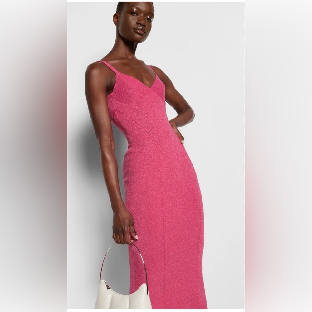 STAUD
Quartz Metallic Midi-Dress Sz S